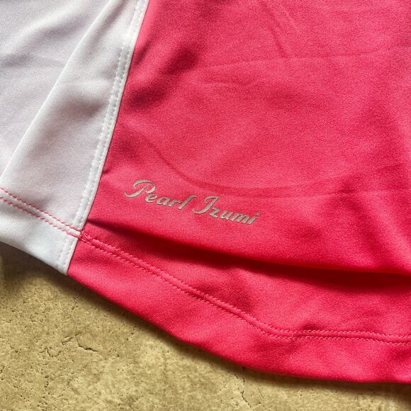Pearl Izumi Womens Cycling Jersey L Pink Back Pockets Performance Sporty Retro - Picture 7 of 10